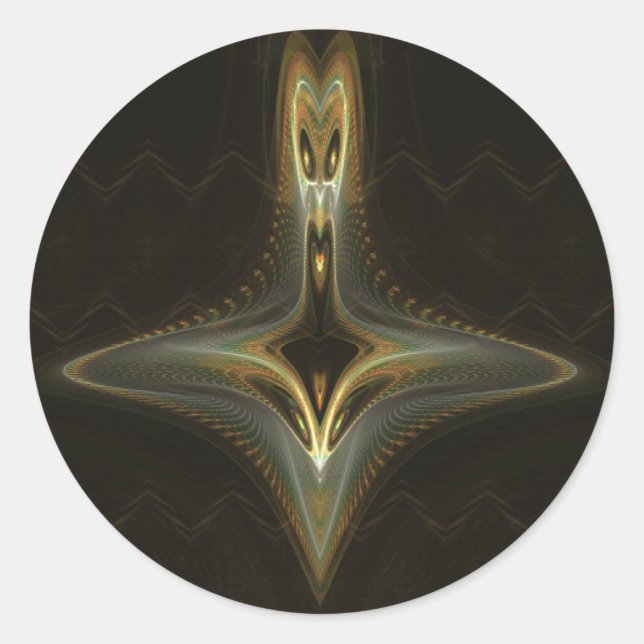 Witch Bottle Abstract Art Classic Round Sticker (Front)