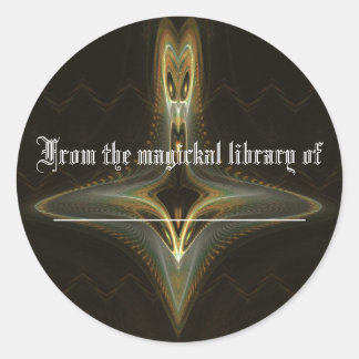 Witch Bottle Abstract Art Classic Round Sticker