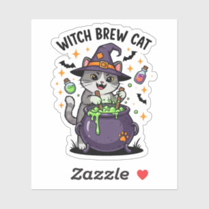 Witch Brew Cat – Magic Cauldron Halloween