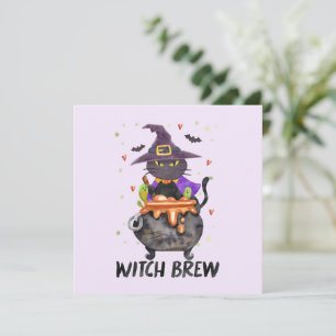 Witch Brew – Halloween Witch Cat in a Cauldron