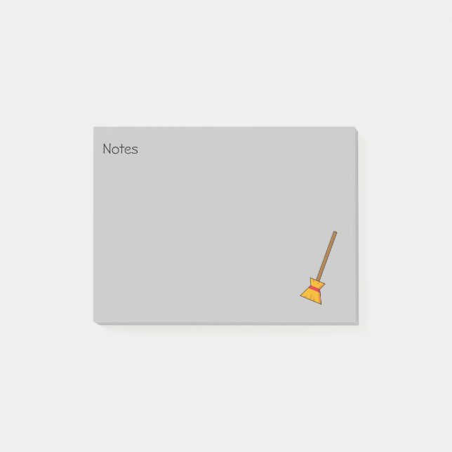 Witch Broom | Add Text Post-it Notes (Front)