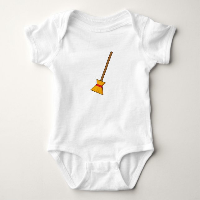 Witch Broom Baby Bodysuit (Front)