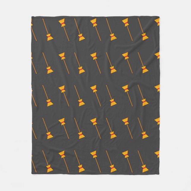 Witch Broom Fleece Blanket (Front)