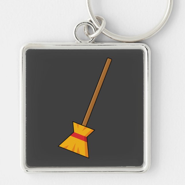 Witch Broom Keychain (Front)
