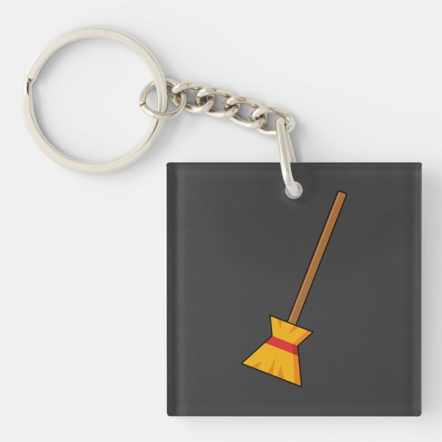 Witch Broom Keychain (Front)