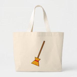Witch Broom Large Tote Bag