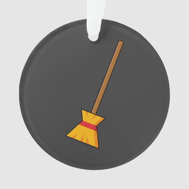 Witch Broom Ornament (Front)