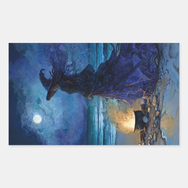Witch by the Moonlit Sea Sticker (Front)