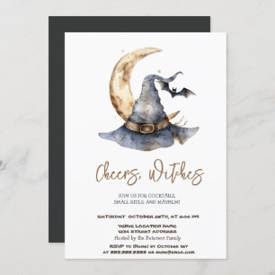 Witch Casquette Moon Halloween Party Invitation