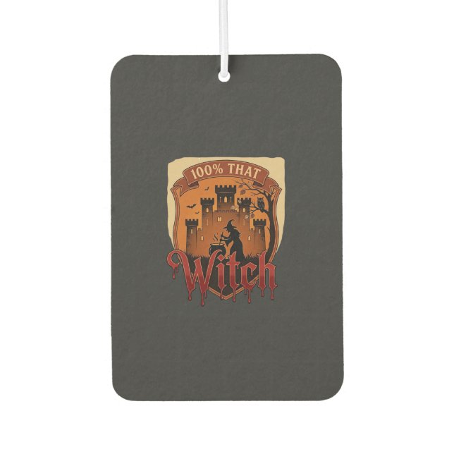 Witch Castle Cauldron Owl Bats_1 Air Freshener (Front)