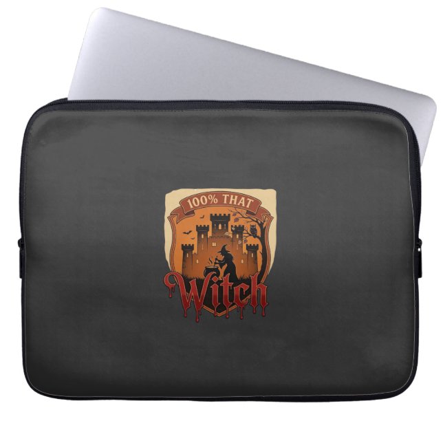 Witch Castle Cauldron Owl Bats_1 Laptop Sleeve (Front)