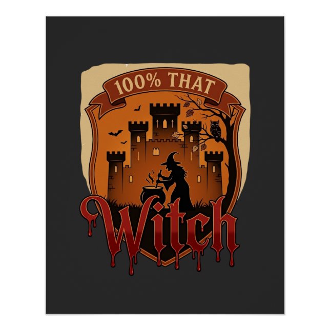 Witch Castle Cauldron Owl Bats_1 Poster (Front)