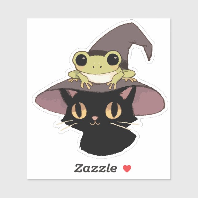 Witch Cat And Frog (Sheet)