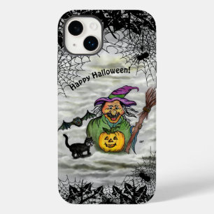Witch , Cat , Bat and Pumpkin , Happy Halloween ! Case-Mate iPhone 14 Plus Case