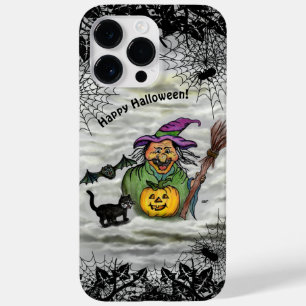 Witch , Cat , Bat and Pumpkin , Happy Halloween ! Case-Mate iPhone 14 Pro Max Case