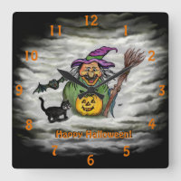 Witch , Cat , Bat and Pumpkin , Happy Halloween !