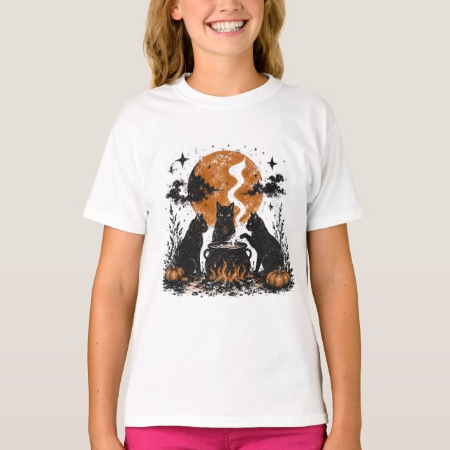 Witch Cat Covern T-Shirt (Front)