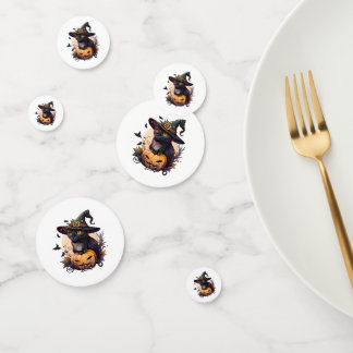 Witch Cat for Halloween  Confetti