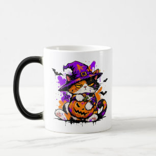 Witch Cat Halloween Coffee Magic Mug