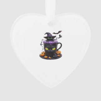 Witch Cat Halloween Latte  Creepy Cute Coffee with
