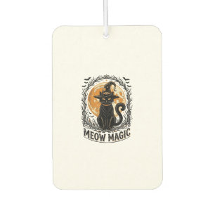 Witch Cat Shirt Vintage Halloween Moon Design_1 Air Freshener