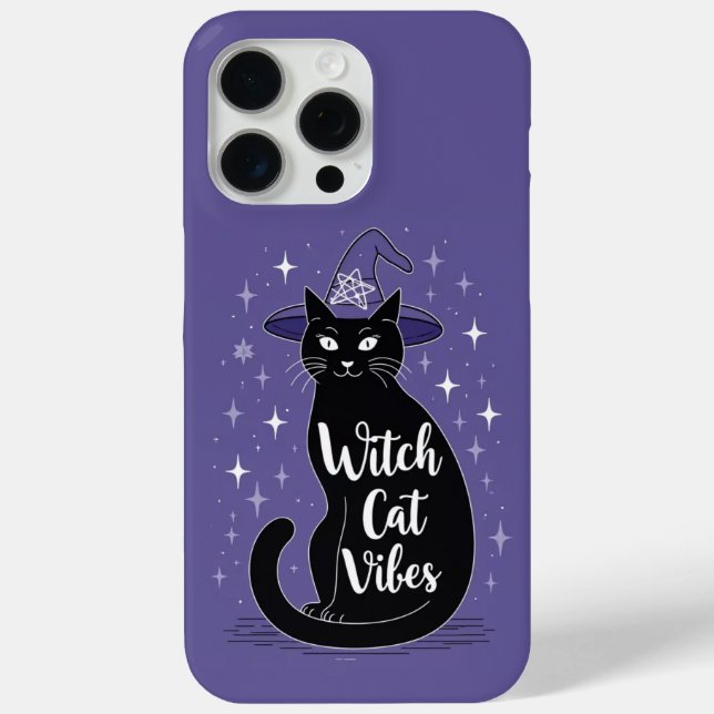 Witch Cat Vibes Purple Case-Mate iPhone Case (Back)