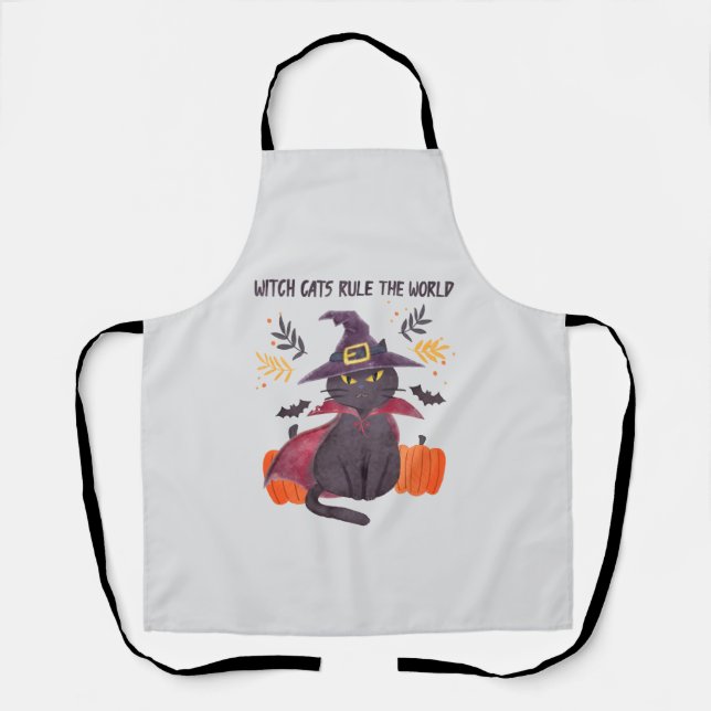 Witch Cats Rule The World – Black Cat Apron (Front)