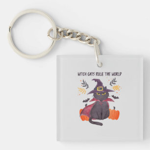 Witch Cats Rule The World – Black Cat Keychain