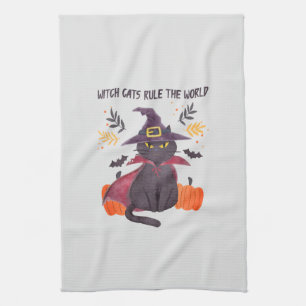 Witch Cats Rule The World – Black Cat Kitchen Towel