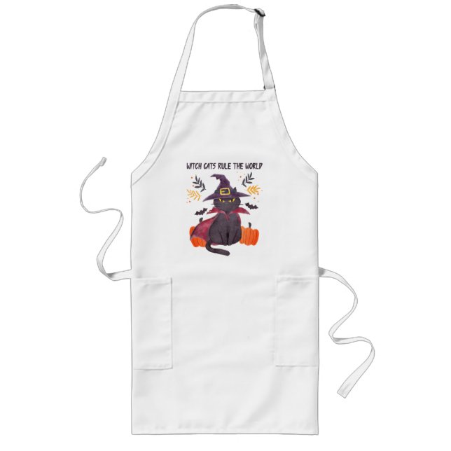 Witch Cats Rule The World – Black Cat Long Apron (Front)