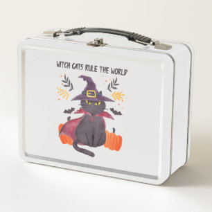 Witch Cats Rule The World – Black Cat Metal Lunch Box