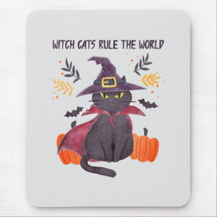 Witch Cats Rule The World – Black Cat Mouse Pad