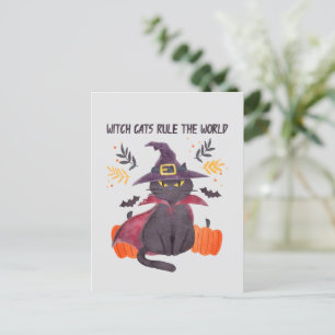 Witch Cats Rule The World Postcard