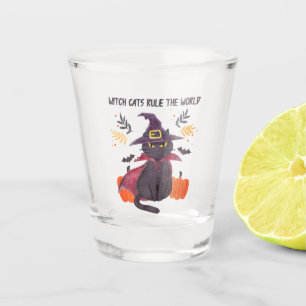 Witch Cats Rule The World Shot Glass