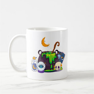 Witch Cauldron Cooking Potion Under The Moonlight Coffee Mug