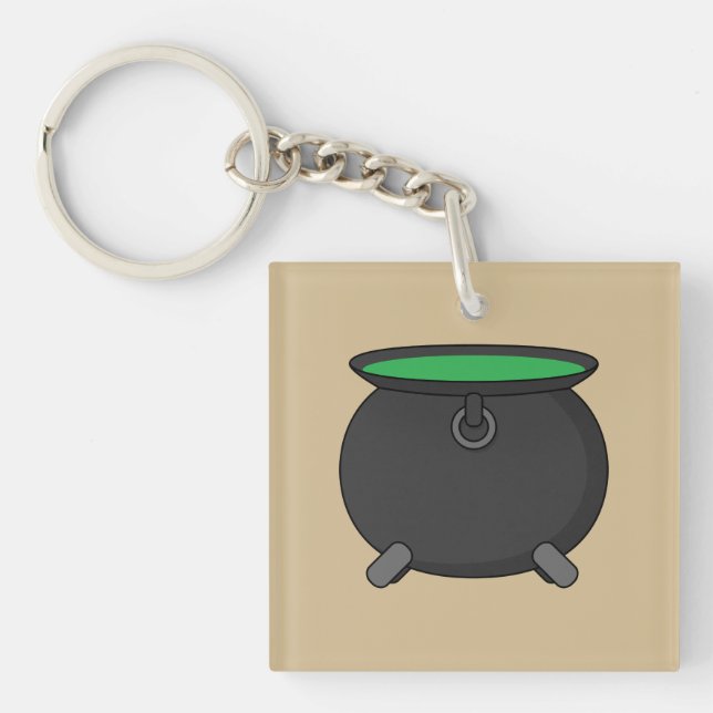 Witch Cauldron Keychain (Front)