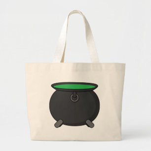 Witch Cauldron Large Tote Bag