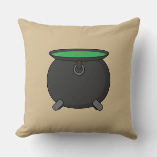 Witch Cauldron Throw Pillow