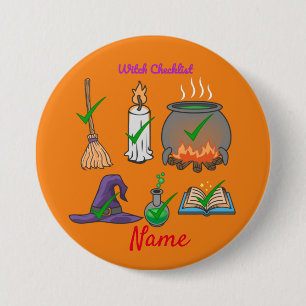 Witch Checklist Thunder_Cove 3 Inch Round Button