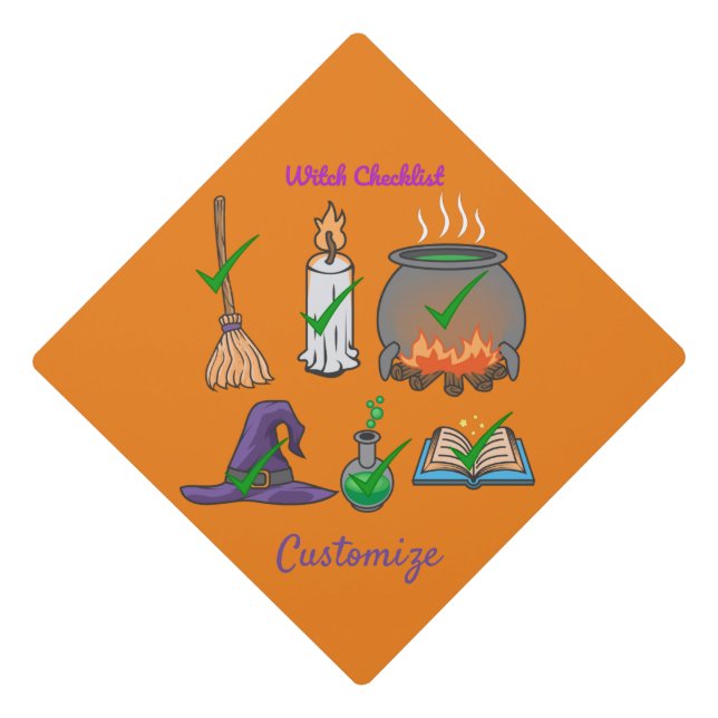 Witch Checklist Thunder_Cove  Graduation Cap Topper (Front)