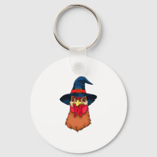 Witch Chicken Funny Halloween Horror Scary Keychain