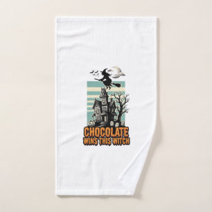 Witch Chocolate Shirt Sweet Halloween Treat Design Hand Towel