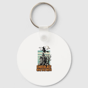 Witch Chocolate Shirt Sweet Halloween Treat Design Keychain