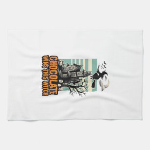 Witch Chocolate Shirt Sweet Halloween Treat Design Kitchen Towel