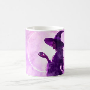 Witch Coffee Mug   Moonlight Halloween Cup
