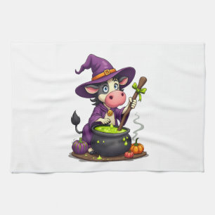 Witch Cow Cauldron Brew Kitchen Towel