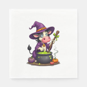 Witch Cow Cauldron Brew Napkin