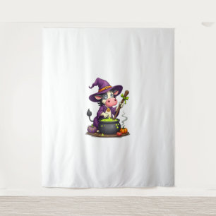 Witch Cow Cauldron Brew Tapestry