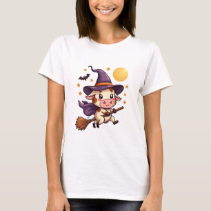 Witch Cow on a Broomstick T-Shirt