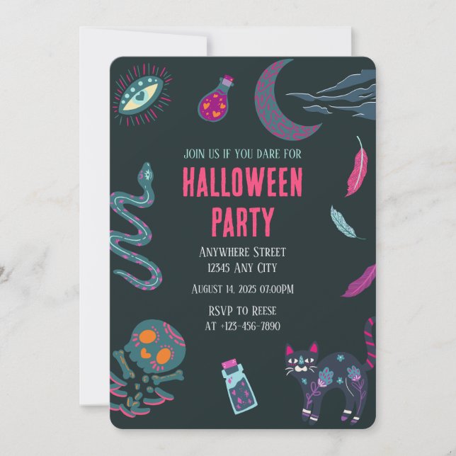 Witch Crafts Halloween Party Invitation (Front)